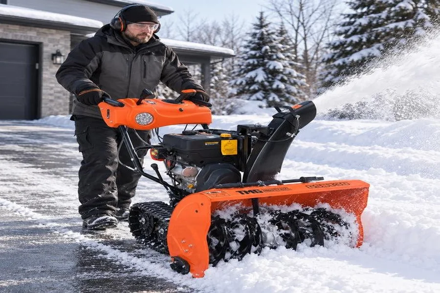 Where a Tracked Snow Blower Gains Grip on Slopes, Gravel, and Heavy Snow